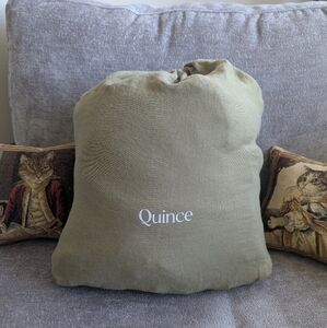 Quince Queen European Linen Sheet Set